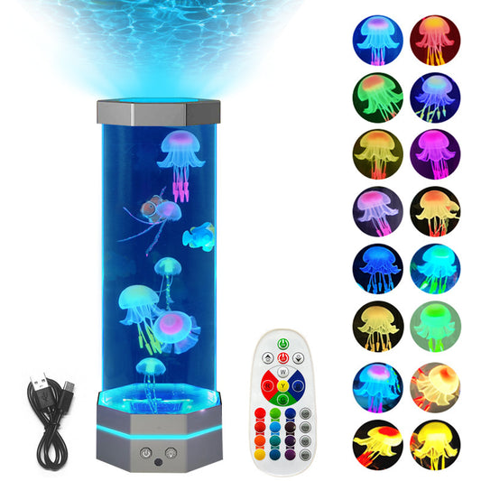 AquaGlow 17-Color Jellyfish Lamp